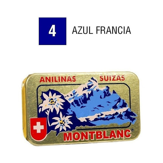 Anilinas Montblanc® Cajita Dorada Color 4. Azul Francia