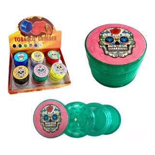 Moledor Calavera Catrina Acrilico 4 Piezas X 12 Unidades