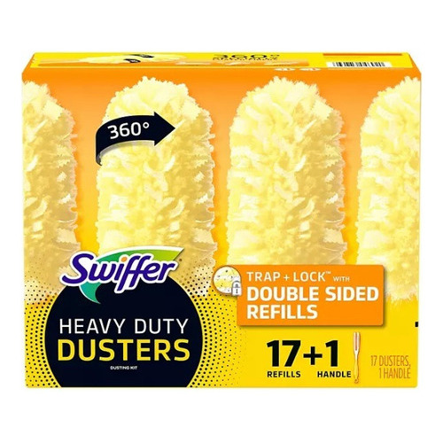 Swiffer Duster Heavy Duty Starter Kit, Mango + Repuestos