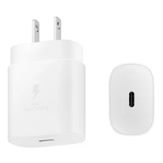 Cargador De Pared Samsung 25w Sin Cable / Carga Super Rápida / Usb Tipo C / Pd 3.0 / Pps - Blanco