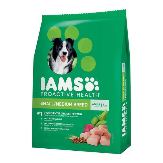 Alimento Iams Proactive Health para perro adulto de raza pequeña y mediana sabor pollo en bolsa de 30 lb