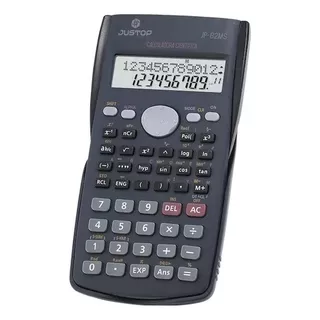 Calculadora Científica Justop 12 Dígitos Tapa Removible 82ms Color Negro