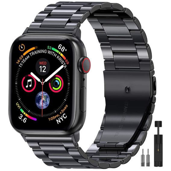 Correa Acero Inoxidable Para Apple Watch 8 7 6 Se 5 4 3 2