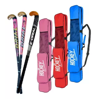Kit Combo Hockey Palo Madera Inicial + Bolso Reforzado