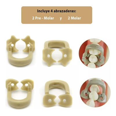 8 Grapas Dentales Atraumaticas (4 Preemolares 4 Molares)