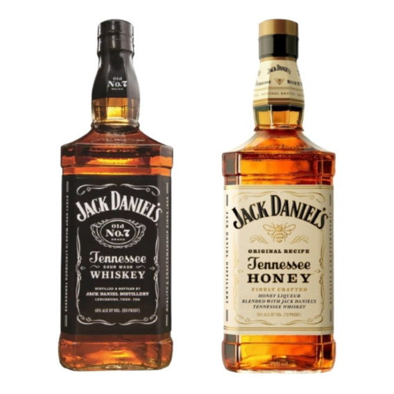 Combo Jack Daniel's Honey 750 Ml + Old No.7 750 Ml - Gobar®