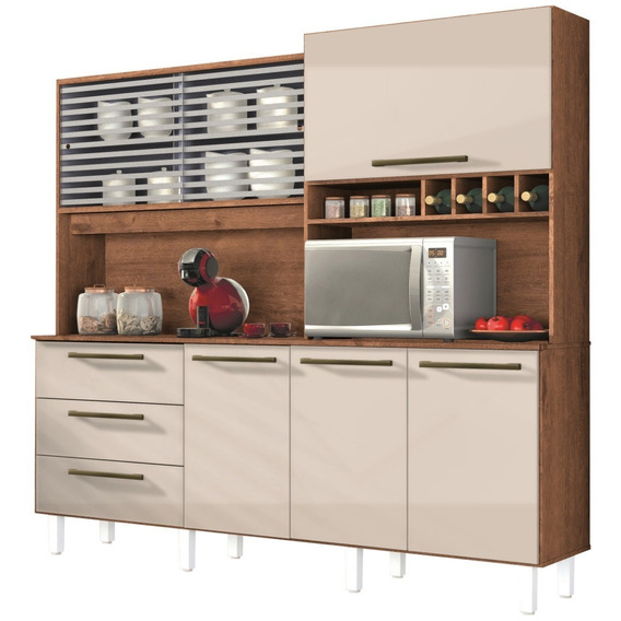 Alacena - Armario - Aparador - De Cocina - 207 Cm Largo Mega