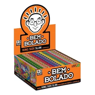 Seda Bem Bolado King Size Slim Pop 50 Pacotes Sabor Natural