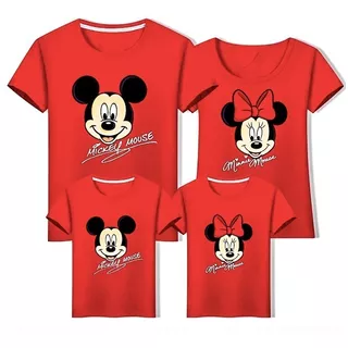 Paquete De 4 Playeras Familia Mickey M 2022