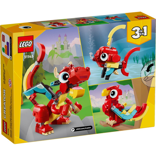 Lego Creator 31145 Dragón Rojo Cantidad de piezas 149