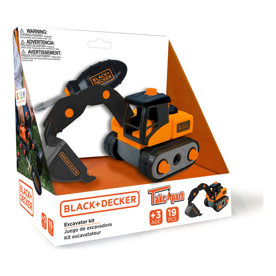 Camión Excavadora Black+decker Take Apart Classic