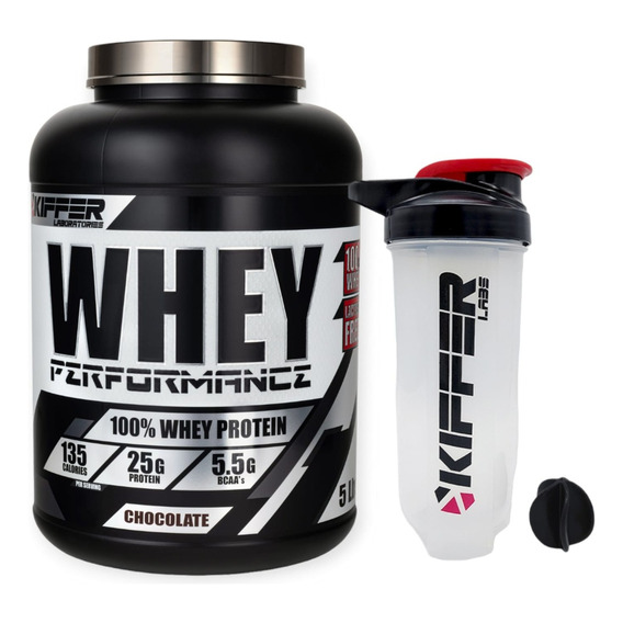 Pack Proteina Whey Perfomance 5lbs Chocolate + Shaker Kiffer