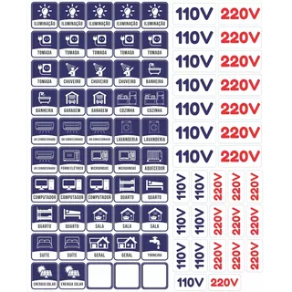 Adesivo Quadro Disjuntor Sinalização Energia Quadro De Força
