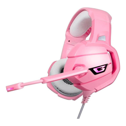 Audífonos Gamer Onikuma K5 Micrófono Auriculares Para Juegos Color Rosa