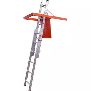Escada Sotão Alçapão Aluminio Até 3,10 Mts Reforçada 