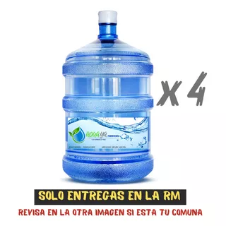 Bidon Agua Purificada 20 Lts 4 Unidades Venta Solo Rm
