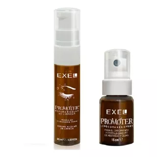 Set Promoter Fortalecedor Cejas Y Pestañas Espuma+spray Exel