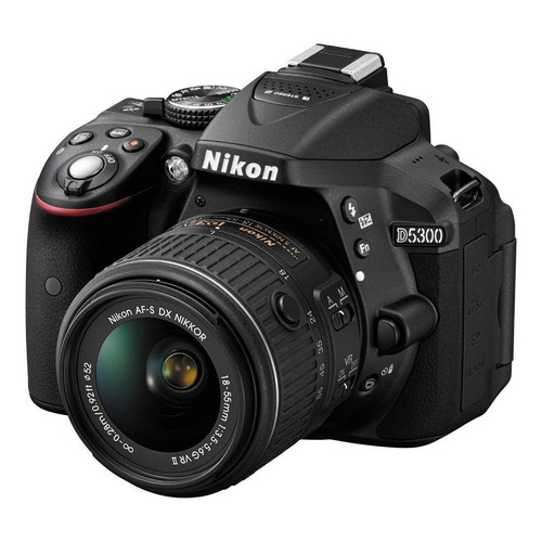  Nikon Kit D5300 + lente 18-55mm VR II DSLR color  negro 