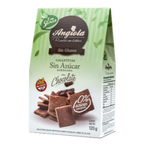Galletitas Con Stevia Sabor Chocolate Angiola Sin Tacc