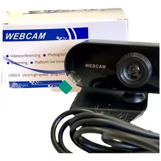 Webcam Full Hd1080p Com Microfone Para Pc E Notebook Premium Cor Preta