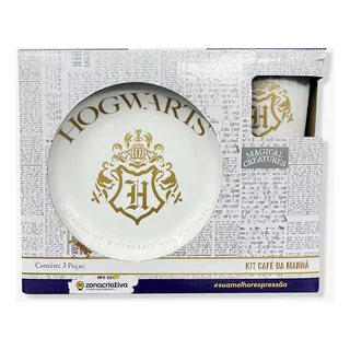Kit Alimentação Harry Potter Gold Cerâmica - Zc