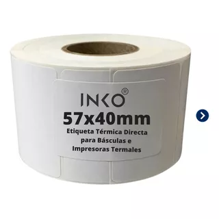 10 Rollos Etiqueta Para Bascula 57x40 Mm Térmica C/1000