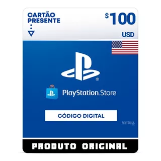Cartão Psn Playstation $100 Dólares Ps4 Ps5 Usa Original