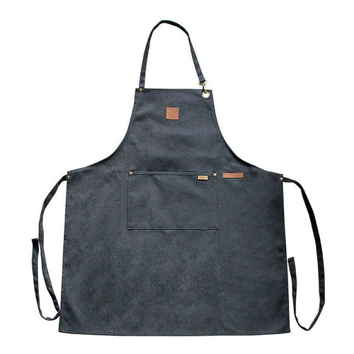 Delantal De Cocina - Wayu - Parrillero Para Asado Parrilla Color Negro