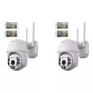 2 Camaras Domo Ip Wifi Hd1080p Seguimiento Inteligente 