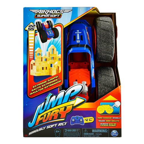 Air Hogs Super Soft Auto Radio Control Jump Fury Spin Master Color Azul/rojo