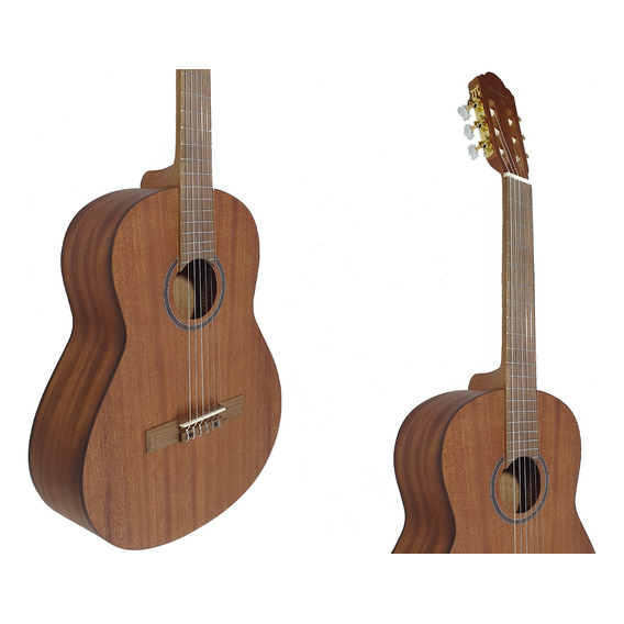 Guitarra Clasica Criolla Bamboo Gc-39 Mahogany Con Funda 