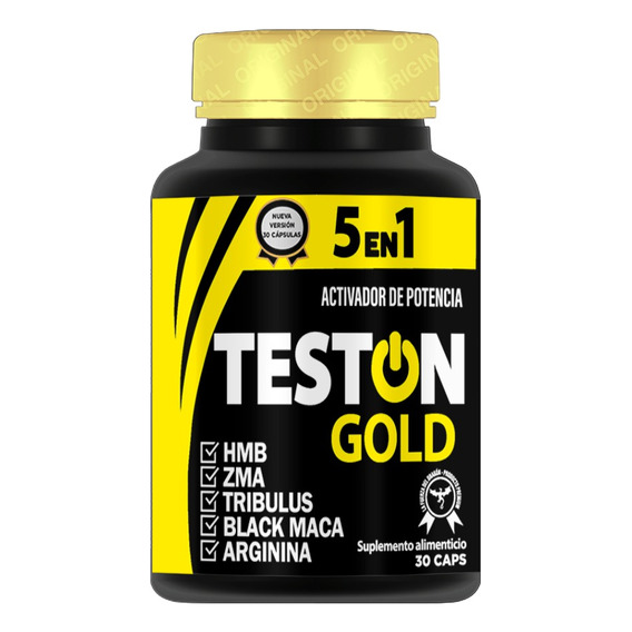 Teston Gold 5 En 1 30 Cápsulas Sin Sabor Muscle Goodness