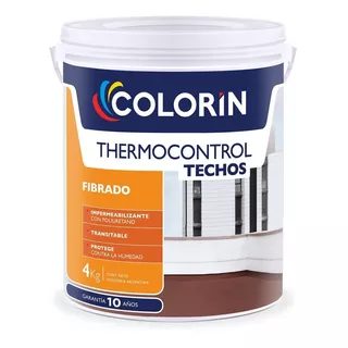 Impermeabilizante Colorin Thermocontrol Techos Fibrado 10 K