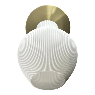 Aplique 1 Luz Tulip 3d Dorado Deco Moderno Apto Led Lmp