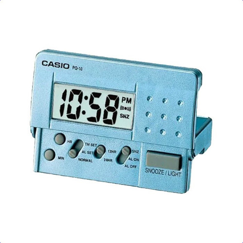 Reloj de mesa   digital Casio PQ-10  color celeste 
