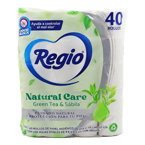 Papel Higiénico Regio 40 Rollos Con Aroma Natural Care