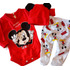 mickey mouse unisex rojo manga larga orejas