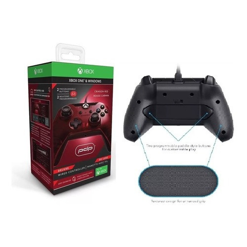 Control Xbox One/pc Rojo Deluxe Pdp Alambrico (en D3 Gamers