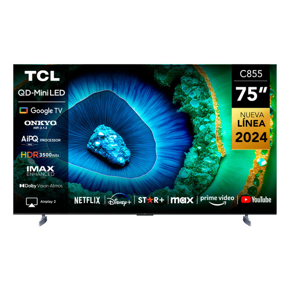 Tcl 75  Qled Mini Led 4k 75c855 Smart Tv