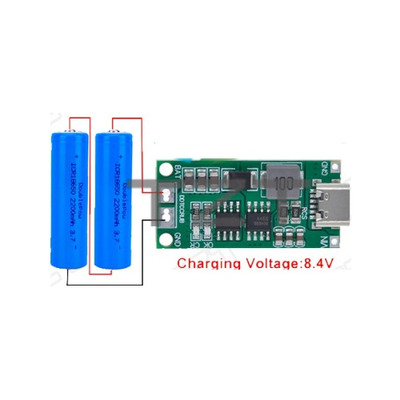 Bms Cargador Celda De Litio 18650 Multicelda 2s 8,4 V Usb C