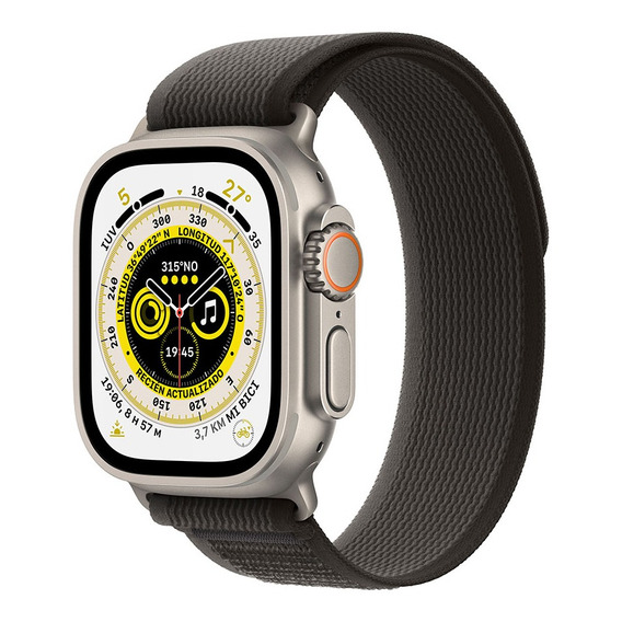 Apple Watch Ultra GPS + Celular - Caja de titanio 49 mm - Correa Loop Trail negra/gris - S/M - Distribuidor autorizado