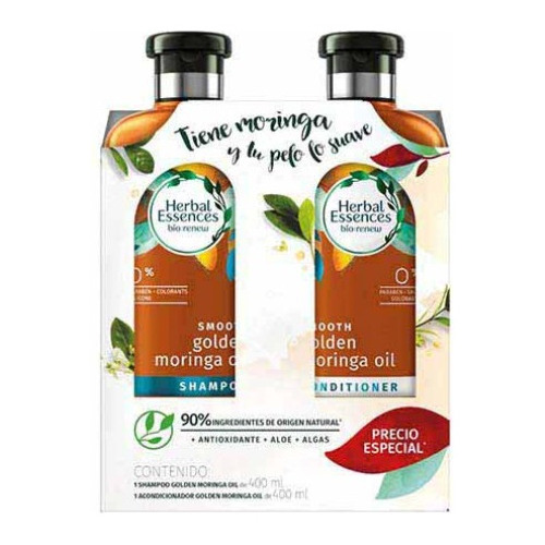  Shampoo-acondicionador Herbal Essences Golden Moringa 400ml