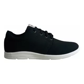 Zapatillas Marca Rcn Ultralivianas Modelo 101 Lona Negra