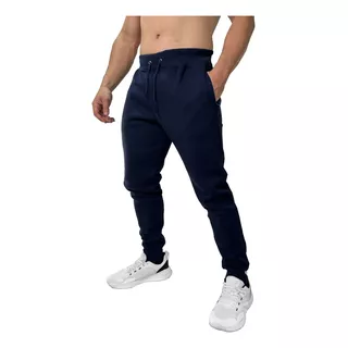 Pantalon Jogging Con Puño Friza Invierno Termico Hombre