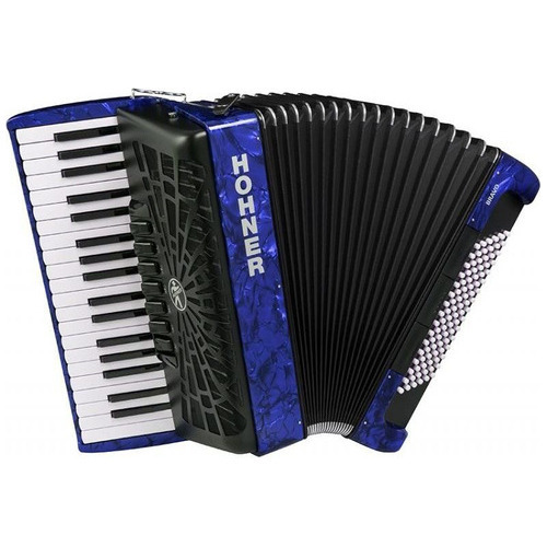 Hohner Acordeon Bravo Iii 96 Bajos 7 Registros Azul