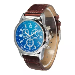 Reloj Analogo De Pulsera Tipo Yazole Azul Hombre M9102