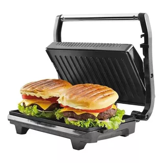 Grill E Sanduicheira Britania Press Inox Antiaderente 220v Cor Preto