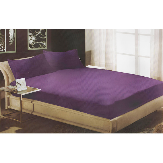 Sabana Polar 1.5 Plazas, Variedad De Colores Color Morado Diseño De La Tela Liso