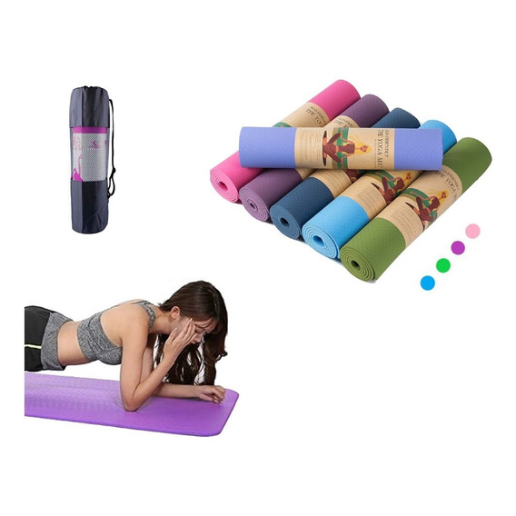 Colchoneta Yoga Mat Eco Friendly Fitness Pilates + Bolso