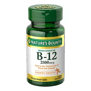 Vitamina B12 2500 Mcg X 75. Rápida Disolución Sabor Cereza